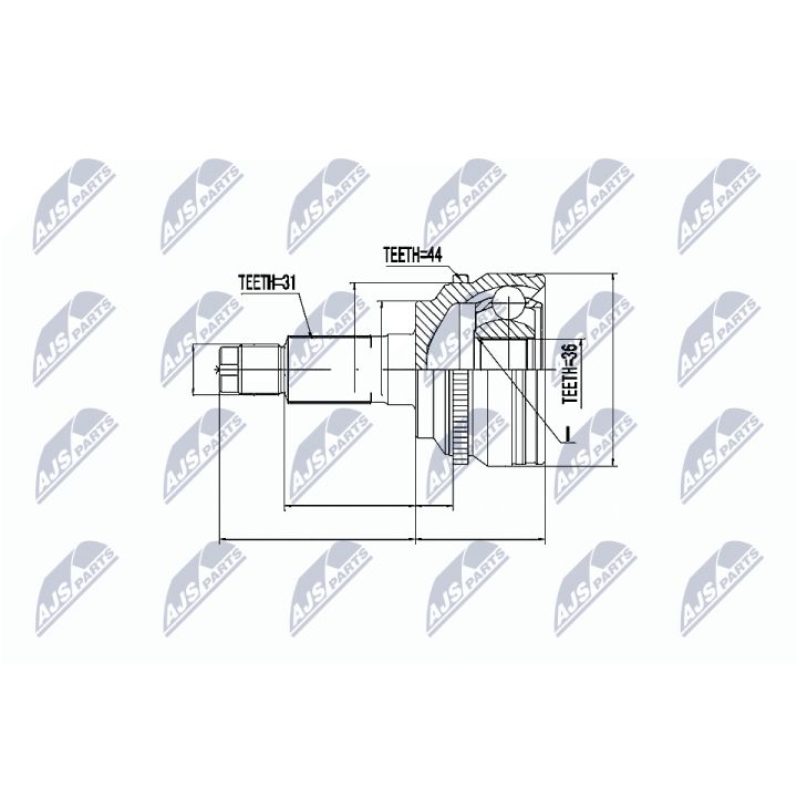 Jungčių komplektas, kardaninis velenas NTY NPZ-MZ-019