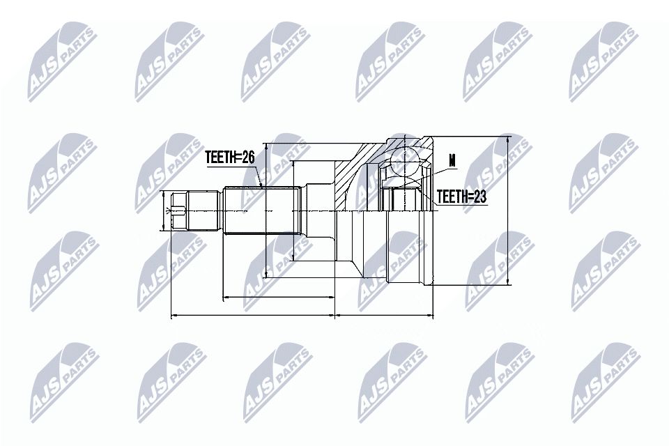Jungčių komplektas, kardaninis velenas NTY NPZ-MZ-020