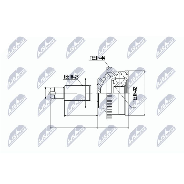 Jungčių komplektas, kardaninis velenas NTY NPZ-MZ-022