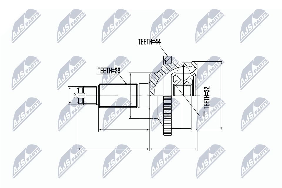 Jungčių komplektas, kardaninis velenas NTY NPZ-MZ-022