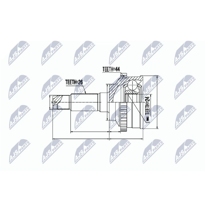Jungčių komplektas, kardaninis velenas NTY NPZ-MZ-025