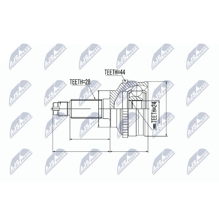 Jungčių komplektas, kardaninis velenas NTY NPZ-MZ-028