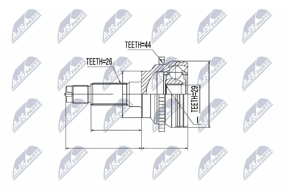Jungčių komplektas, kardaninis velenas NTY NPZ-MZ-029