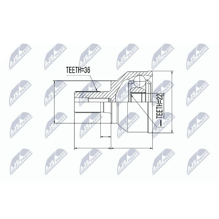Jungčių komplektas, kardaninis velenas NTY NPZ-MZ-043