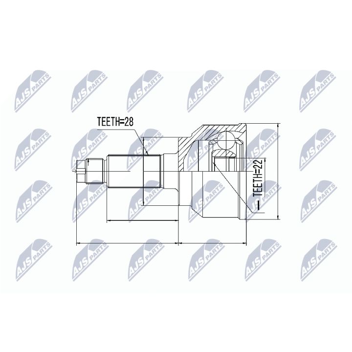 Jungčių komplektas, kardaninis velenas NTY NPZ-MZ-045