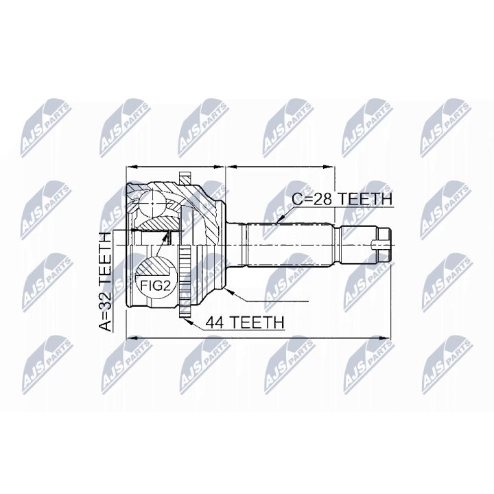 Jungčių komplektas, kardaninis velenas NTY NPZ-MZ-052
