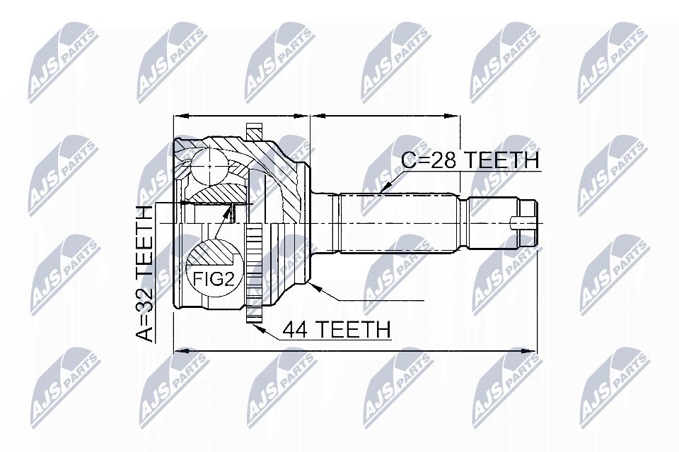Jungčių komplektas, kardaninis velenas NTY NPZ-MZ-052