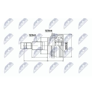 Jungčių komplektas, kardaninis velenas NTY NPZ-MZ-053