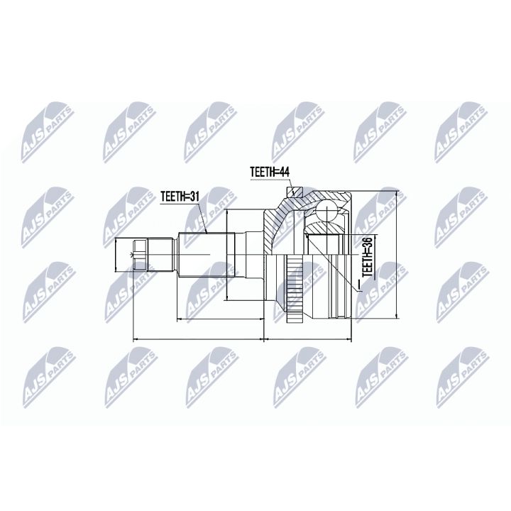Jungčių komplektas, kardaninis velenas NTY NPZ-MZ-053