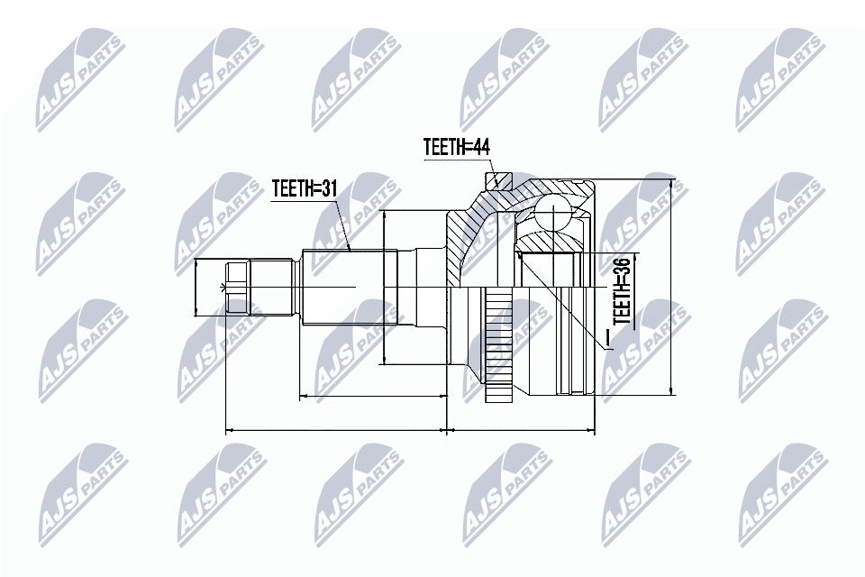 Jungčių komplektas, kardaninis velenas NTY NPZ-MZ-053