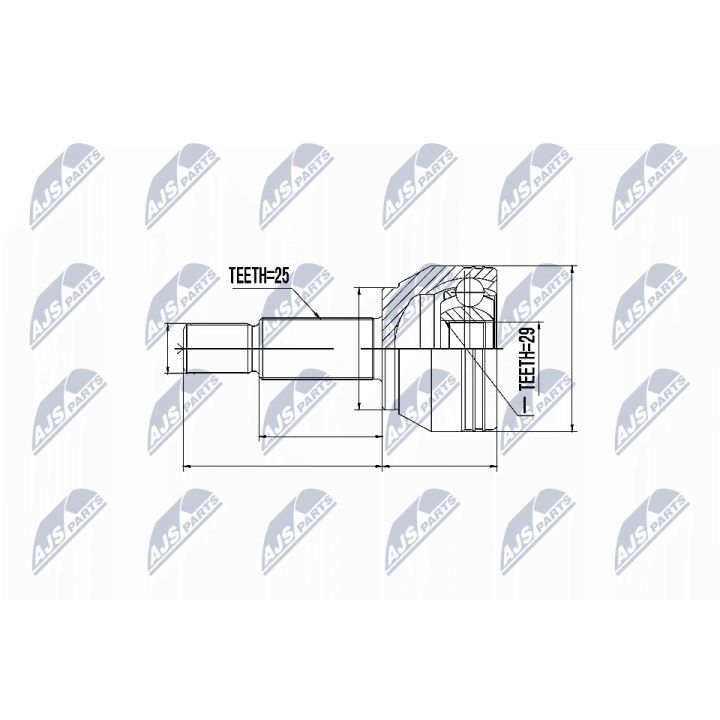 Jungčių komplektas, kardaninis velenas NTY NPZ-MZ-060