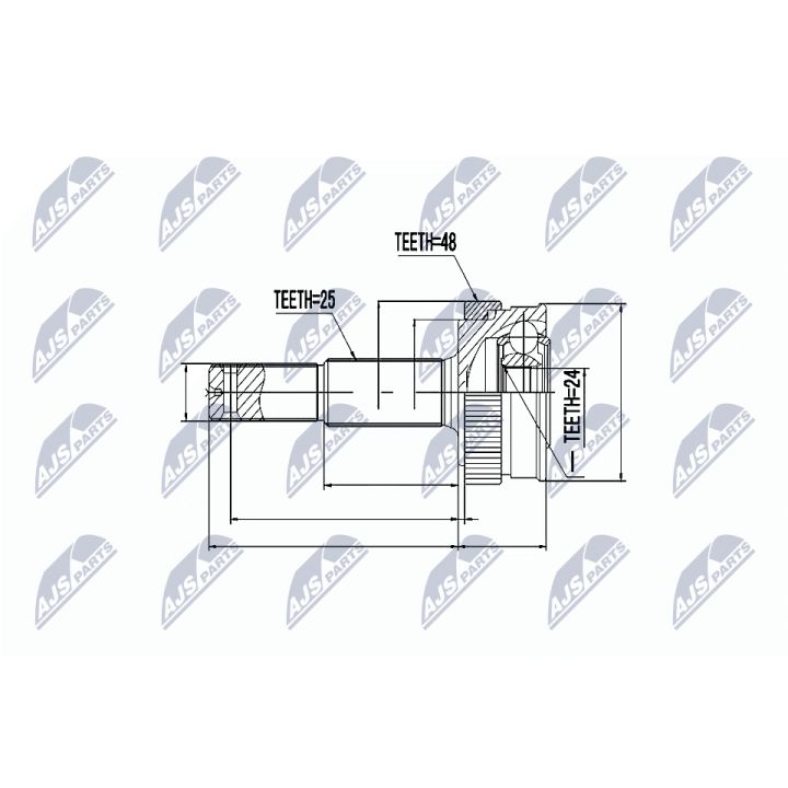 Jungčių komplektas, kardaninis velenas NTY NPZ-NS-047