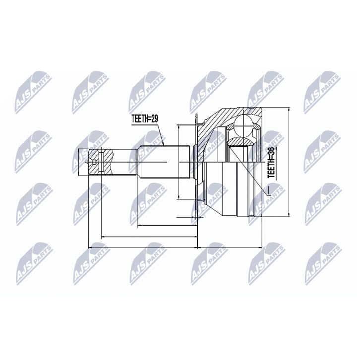 Jungčių komplektas, kardaninis velenas NTY NPZ-NS-066