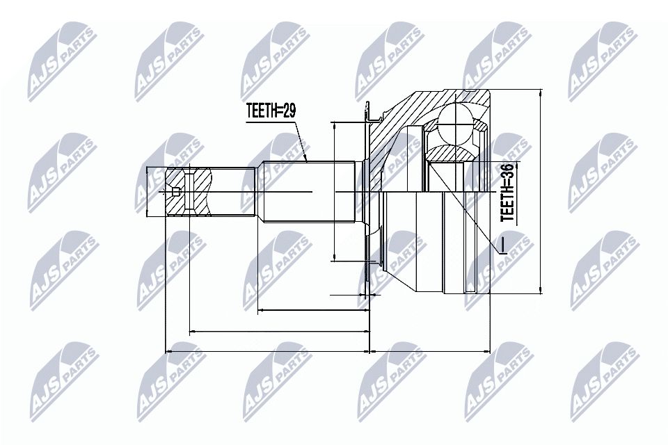 Jungčių komplektas, kardaninis velenas NTY NPZ-NS-066