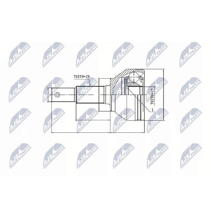 Jungčių komplektas, kardaninis velenas NTY NPZ-NS-084