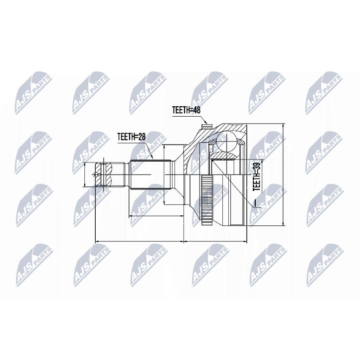 Jungčių komplektas, kardaninis velenas NTY NPZ-PE-023