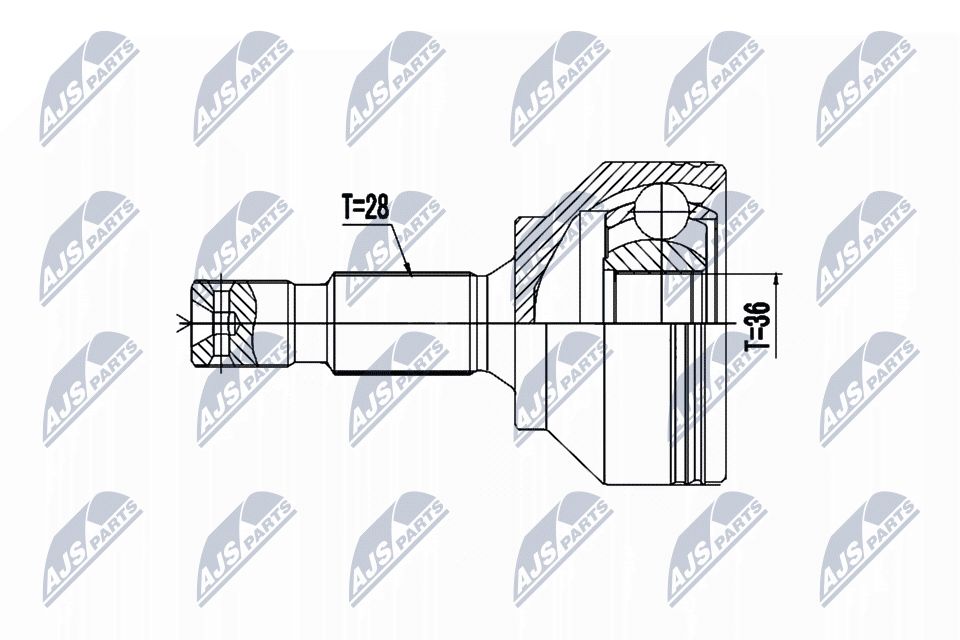 Jungčių komplektas, kardaninis velenas NTY NPZ-PE-033