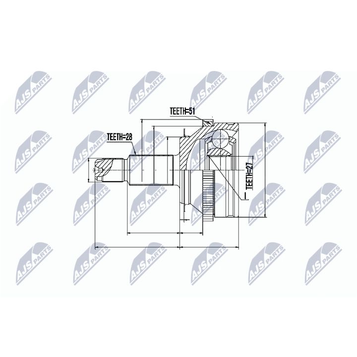 Jungčių komplektas, kardaninis velenas NTY NPZ-PL-018