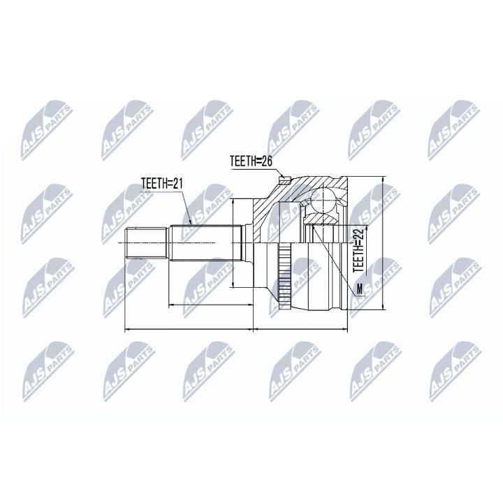 Jungčių komplektas, kardaninis velenas NTY NPZ-RE-015