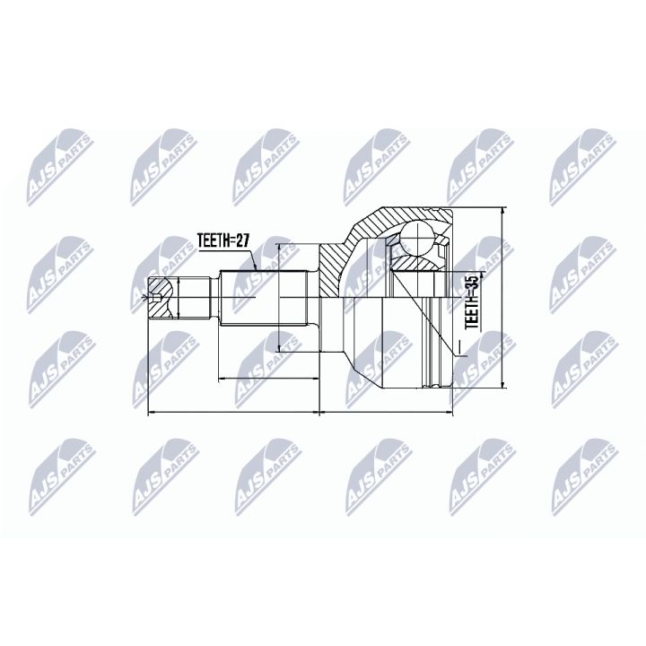 Jungčių komplektas, kardaninis velenas NTY NPZ-RE-019