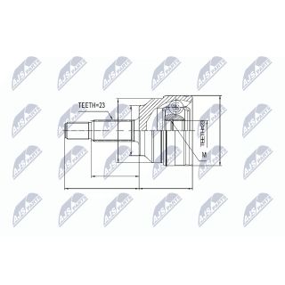 Jungčių komplektas, kardaninis velenas NTY NPZ-RE-021