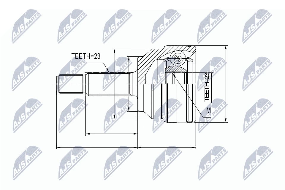 Jungčių komplektas, kardaninis velenas NTY NPZ-RE-026