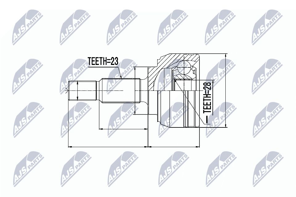 Jungčių komplektas, kardaninis velenas NTY NPZ-RE-028