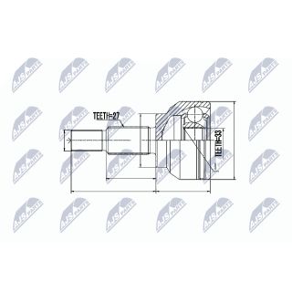 Jungčių komplektas, kardaninis velenas NTY NPZ-RE-034