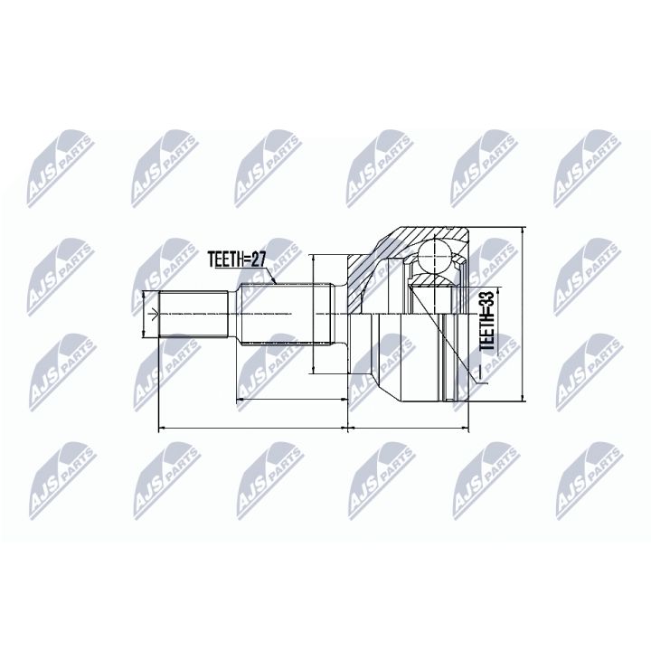 Jungčių komplektas, kardaninis velenas NTY NPZ-RE-034