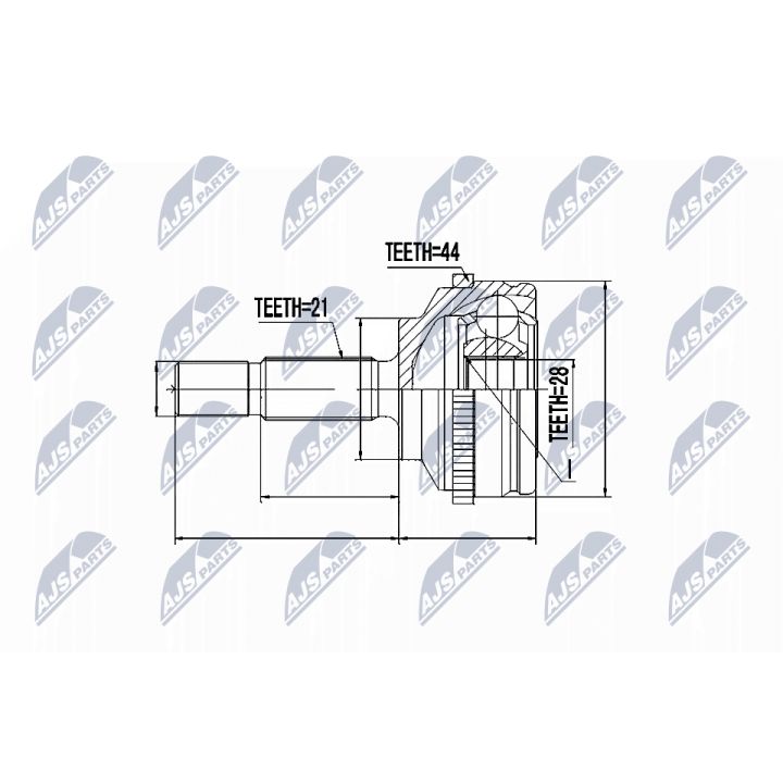 Jungčių komplektas, kardaninis velenas NTY NPZ-RE-043