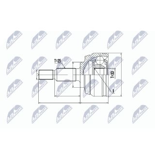 Jungčių komplektas, kardaninis velenas NTY NPZ-RE-044