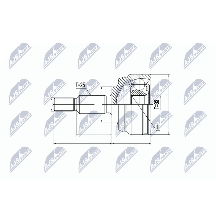 Jungčių komplektas, kardaninis velenas NTY NPZ-RE-044