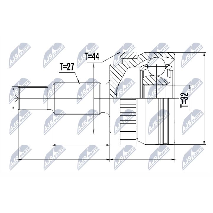 Jungčių komplektas, kardaninis velenas NTY NPZ-RE-047