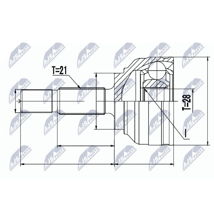 Jungčių komplektas, kardaninis velenas NTY NPZ-RE-054