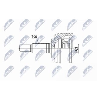 Jungčių komplektas, kardaninis velenas NTY NPZ-RE-062