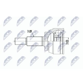 Jungčių komplektas, kardaninis velenas NTY NPZ-RE-063