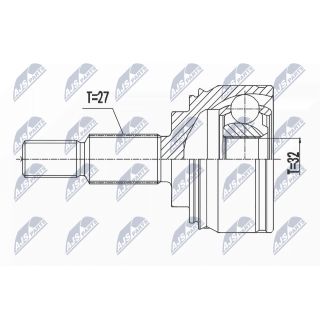 Jungčių komplektas, kardaninis velenas NTY NPZ-RE-064