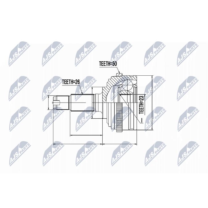 Jungčių komplektas, kardaninis velenas NTY NPZ-RV-004