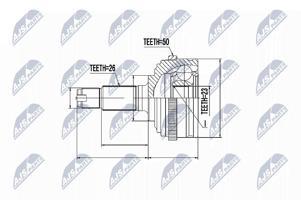 Jungčių komplektas, kardaninis velenas NTY NPZ-RV-004