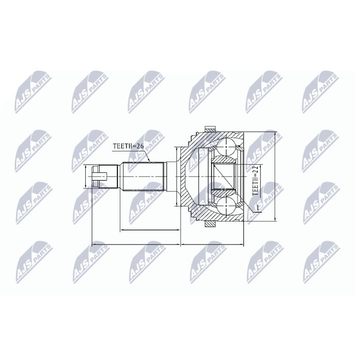 Jungčių komplektas, kardaninis velenas NTY NPZ-RV-008