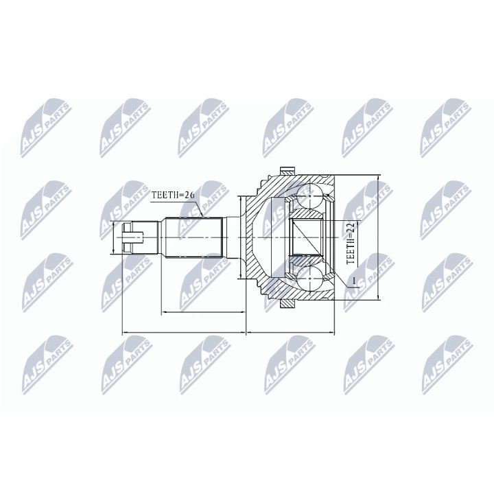 Jungčių komplektas, kardaninis velenas NTY NPZ-RV-009