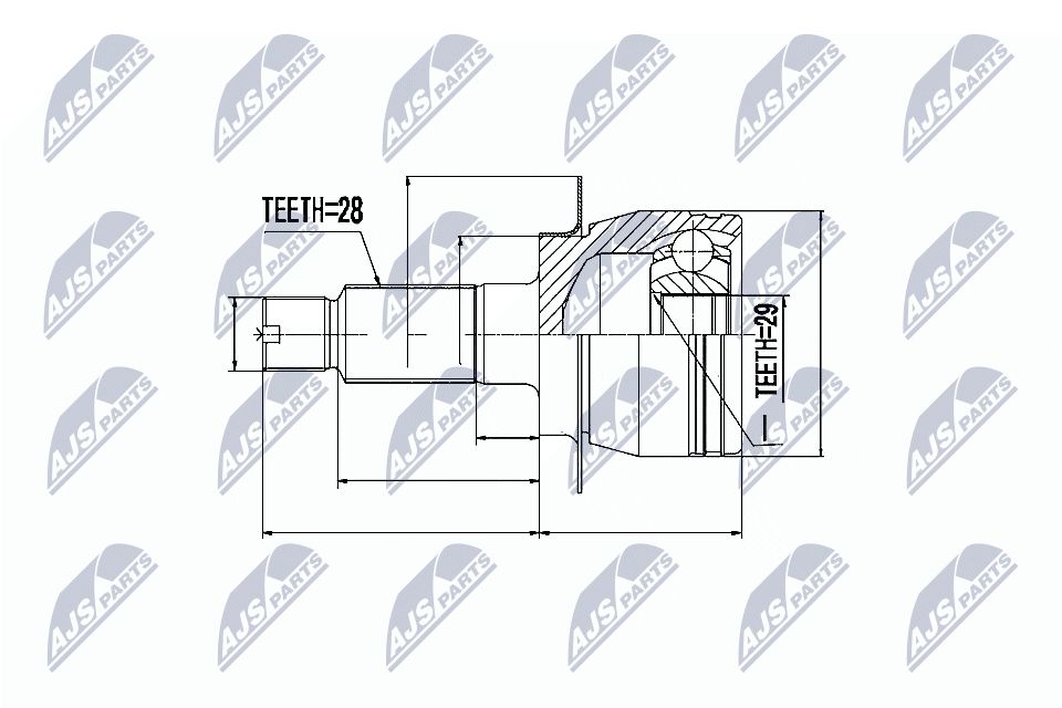 Jungčių komplektas, kardaninis velenas NTY NPZ-SU-026