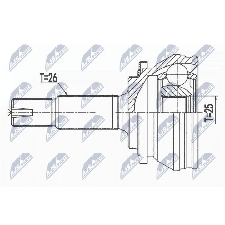 Jungčių komplektas, kardaninis velenas NTY NPZ-TY-013
