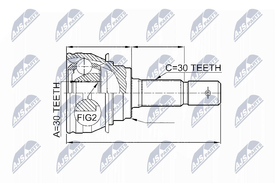 Jungčių komplektas, kardaninis velenas NTY NPZ-TY-020