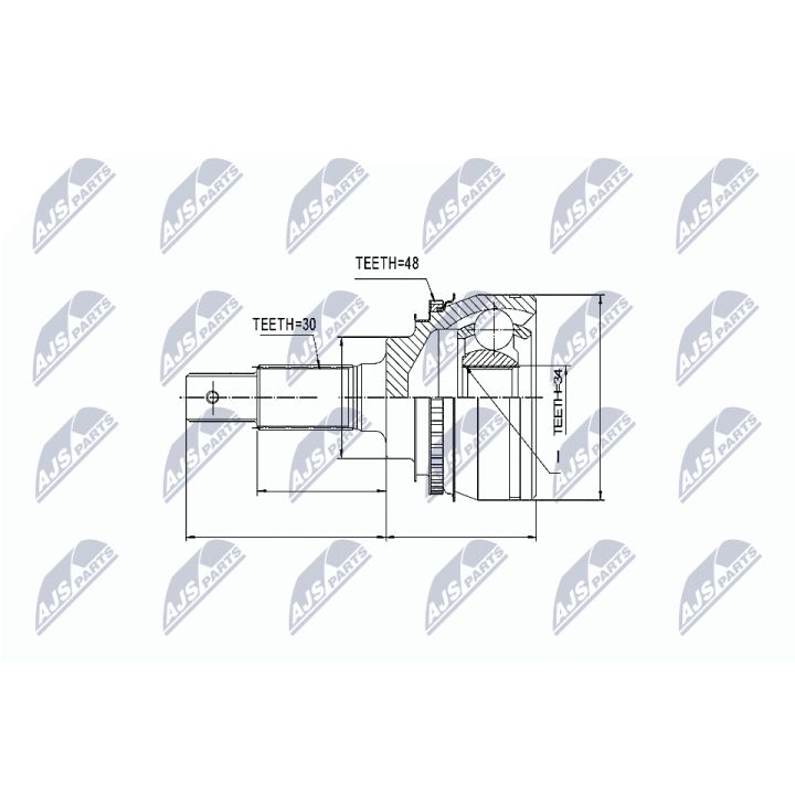 Jungčių komplektas, kardaninis velenas NTY NPZ-TY-029