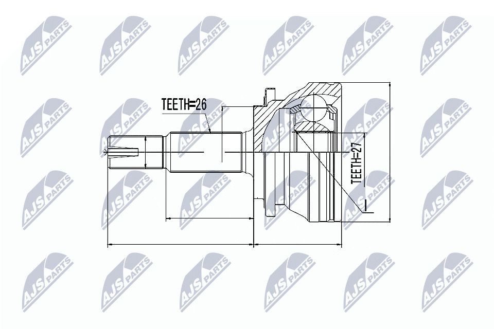 Jungčių komplektas, kardaninis velenas NTY NPZ-TY-064