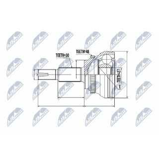 Jungčių komplektas, kardaninis velenas NTY NPZ-TY-094