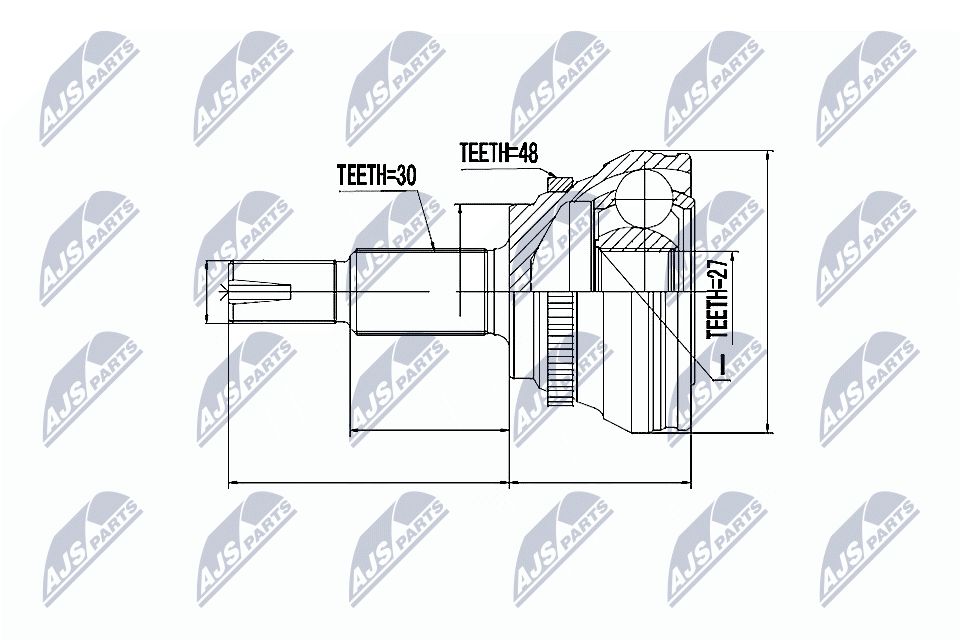 Jungčių komplektas, kardaninis velenas NTY NPZ-TY-094