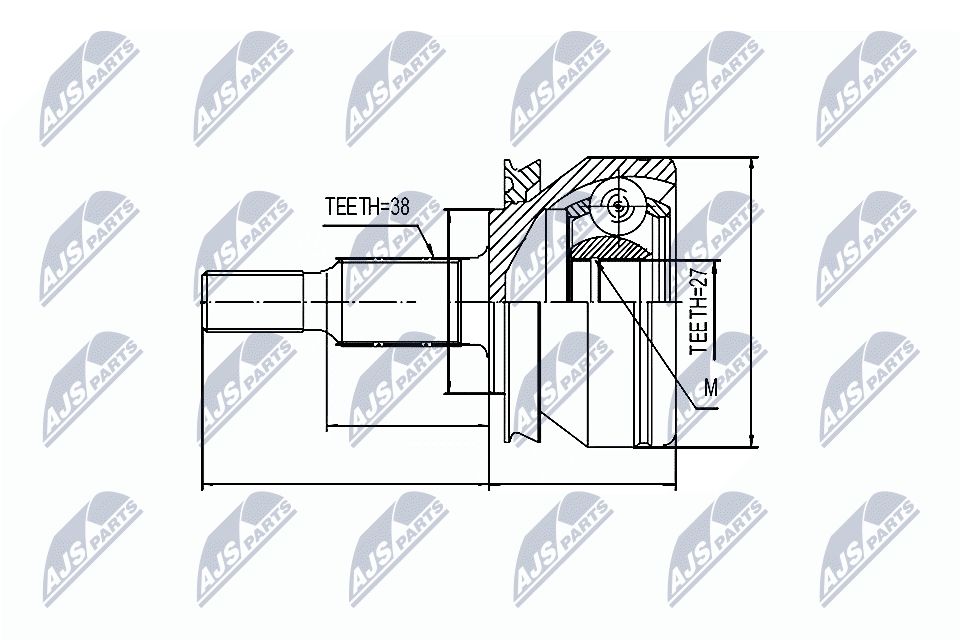 Jungčių komplektas, kardaninis velenas NTY NPZ-VW-032