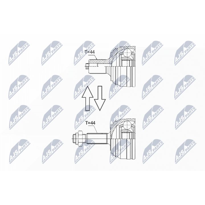Jungčių komplektas, kardaninis velenas NTY NPZ-VW-044